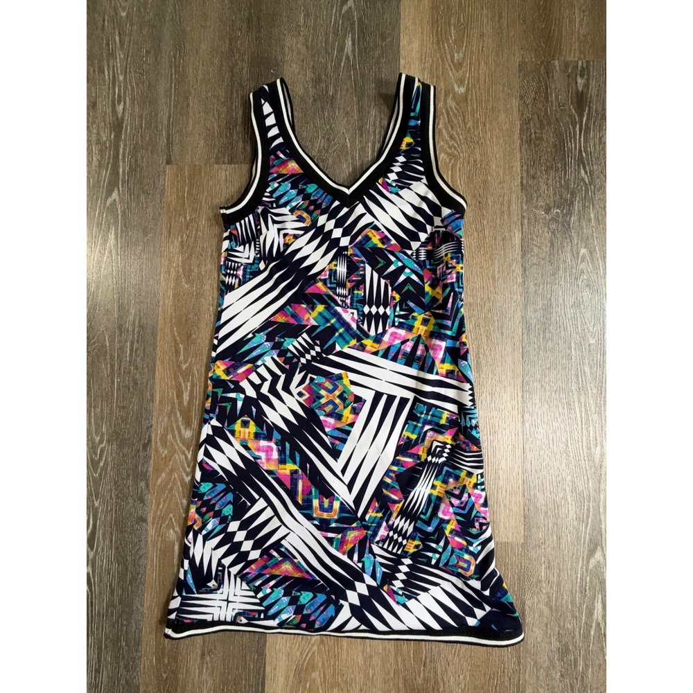 Kandy Kiss Mini Dress Womens Small Multicolor Geometric Tribal Print Sleeveless